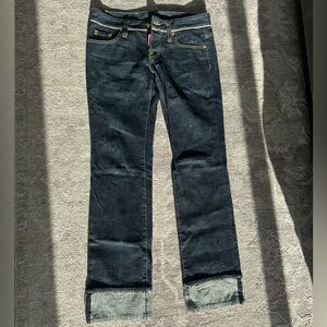 Dsquared2 Women’s Dark Blue Straight-Leg Jeans IT 42 US 6 Excellent Condition